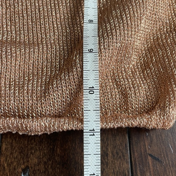 Lovers & Friends Nayelli off the shoulder Top Long sleeved Cropped Metallic XL - Picture 6 of 12